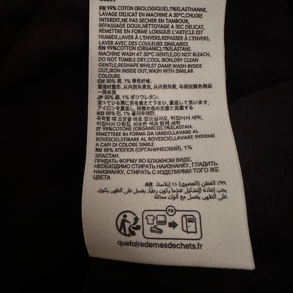 AMI PARIS RED LOGO CREWNECK BLACK TSHIRT AUTHENTIC SIZE M - Picture 5 of 6